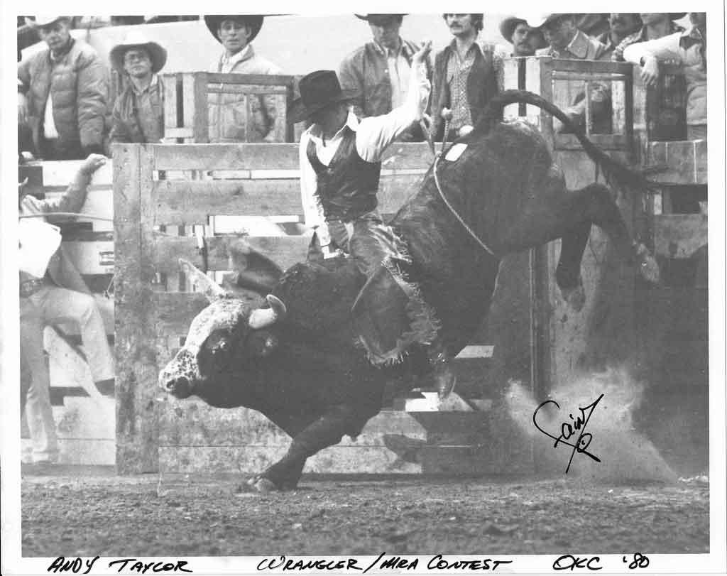 andy taylor bullrider cowboy wrangler mra contest oklahoma city 1980