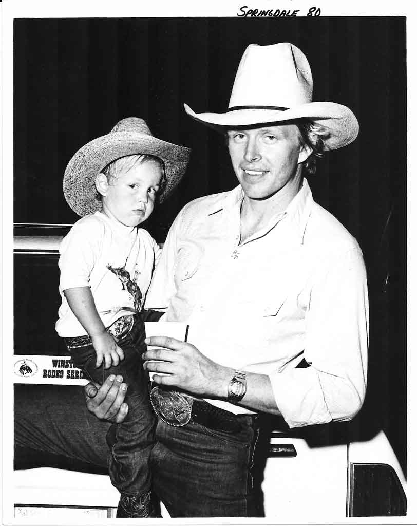andy taylor with child springdale 1980 cowboys