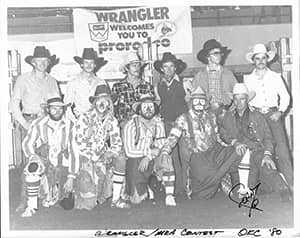 Wrangler MRA contest Oklahoma City Rodeo Clowns 1980